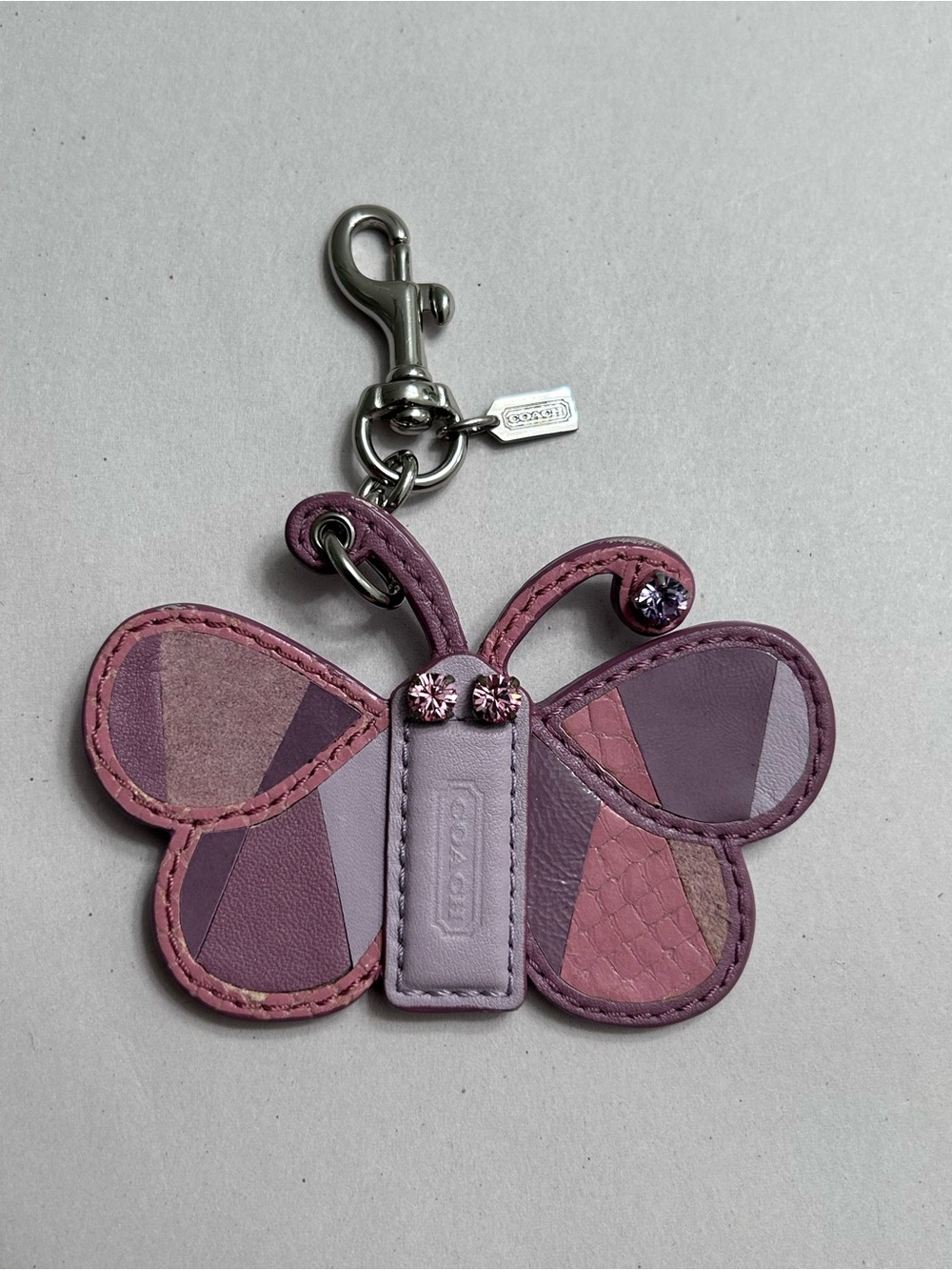 Coach Y2K Butterfly Hangtag Purple Bag Charm